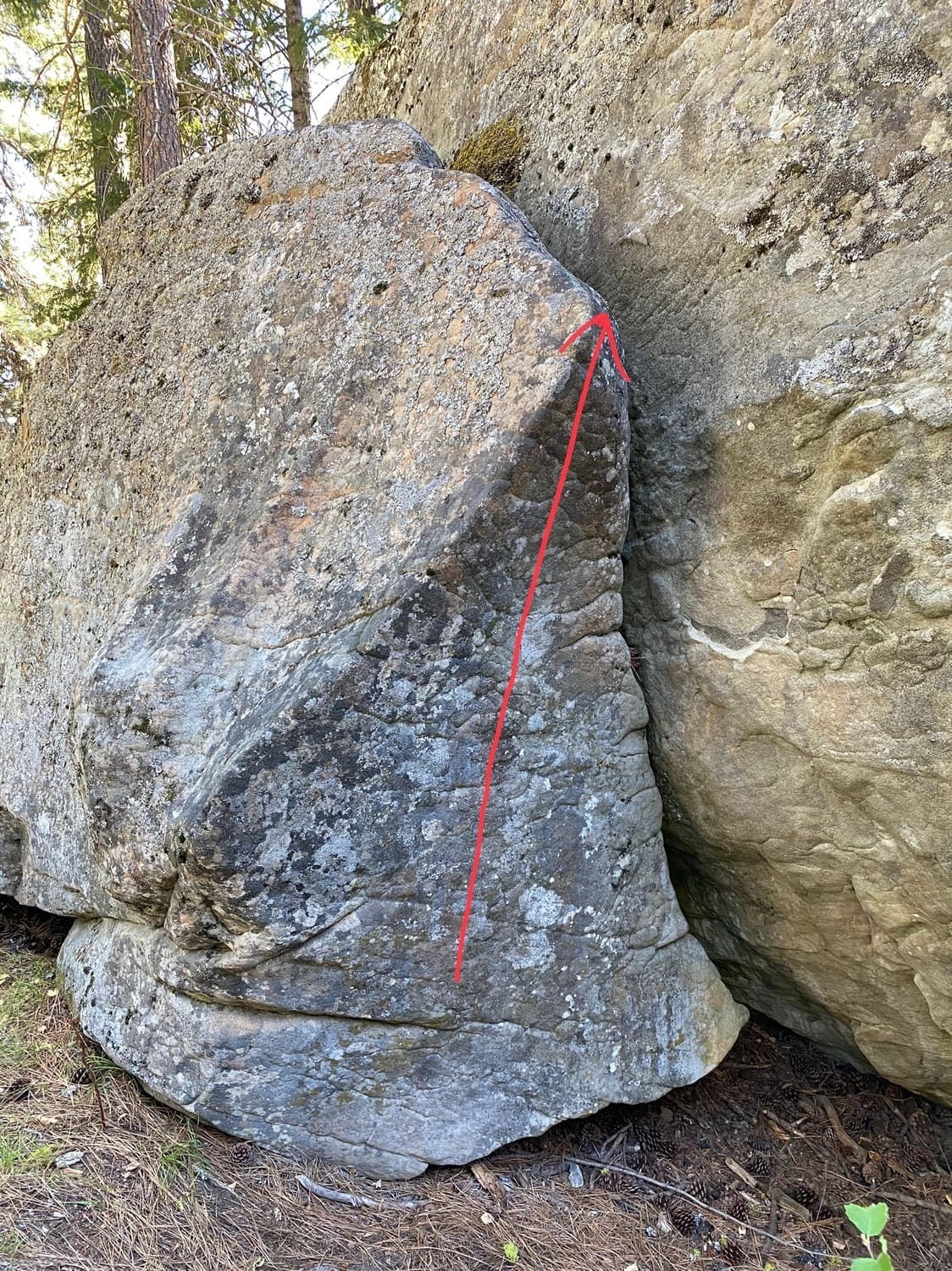 Photo of UFO and Goodbye Flake Boulders