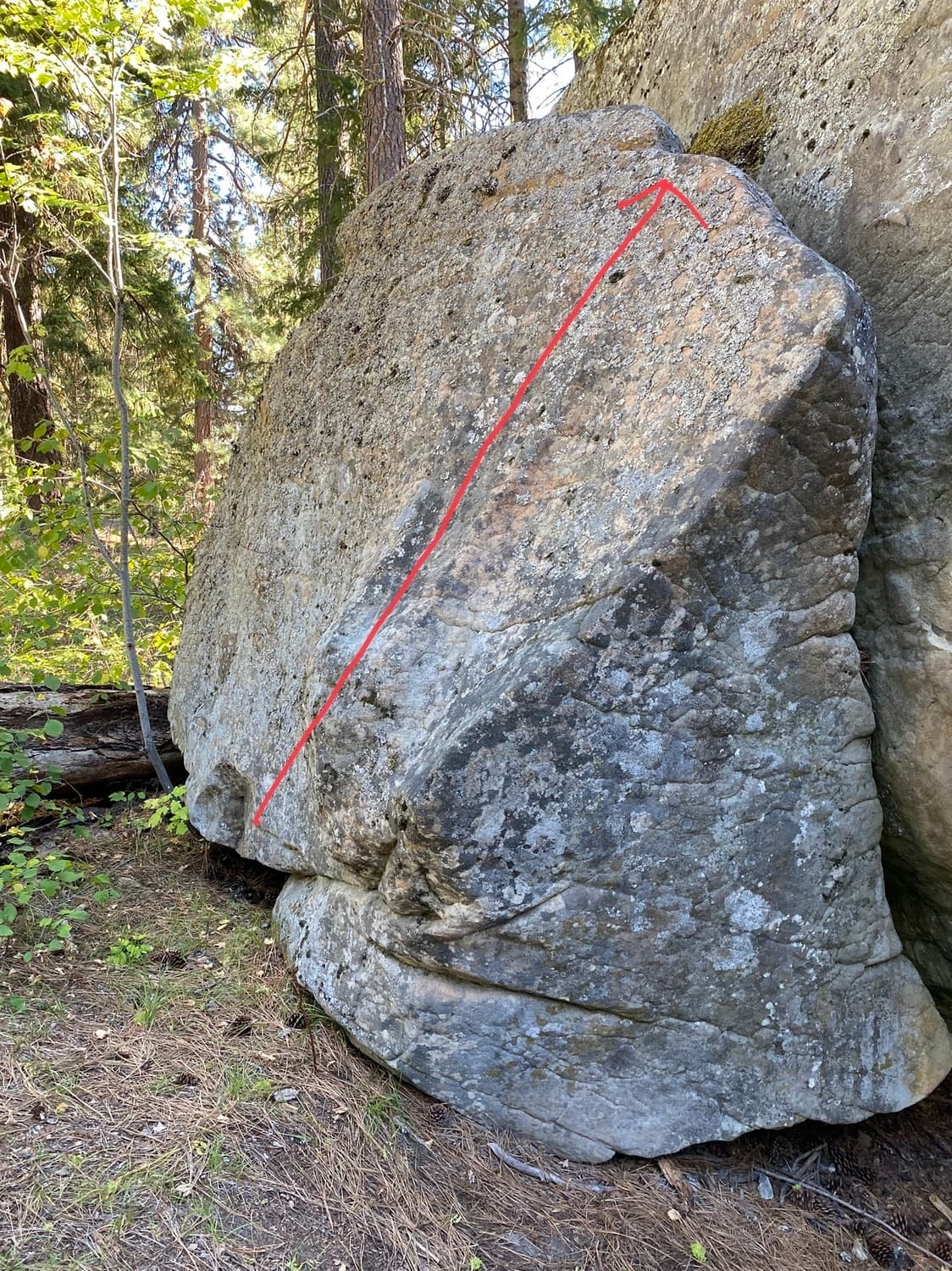 Photo of UFO and Goodbye Flake Boulders