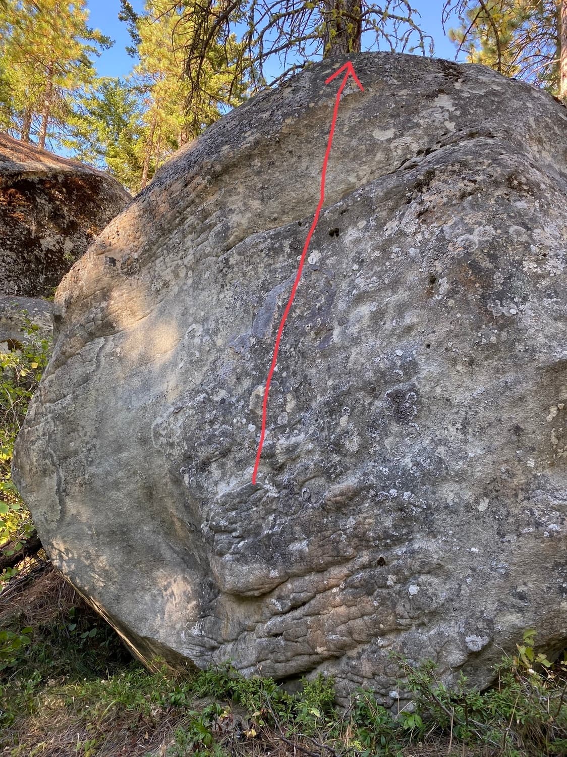 Photo of UFO and Goodbye Flake Boulders